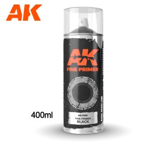 Fine Primer Black - Spray 400ml (Includes 2 nozzles)