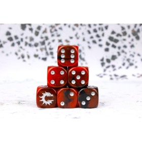 Conquest Logo on Red and Black Dice "First Blood"