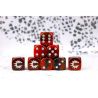 Conquest Logo on Red and Black Dice "First Blood"