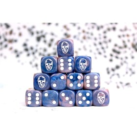 Spires Faction Dice on Dark Blue swirl Dice