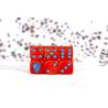 Hundred Kingdom Faction Dice on Red swirl Dice