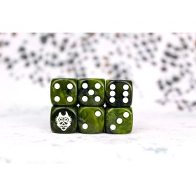 Wadrhun Faction Dice on Green swirl Dice