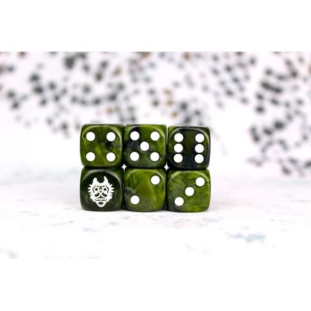 W’adrh?n Faction Dice on Green swirl Dice