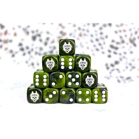 W’adrh?n Faction Dice on Green swirl Dice