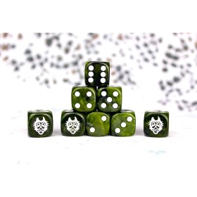 W’adrh?n Faction Dice on Green swirl Dice