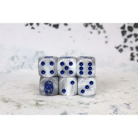City States Faction Dice on Gray swirl Dice