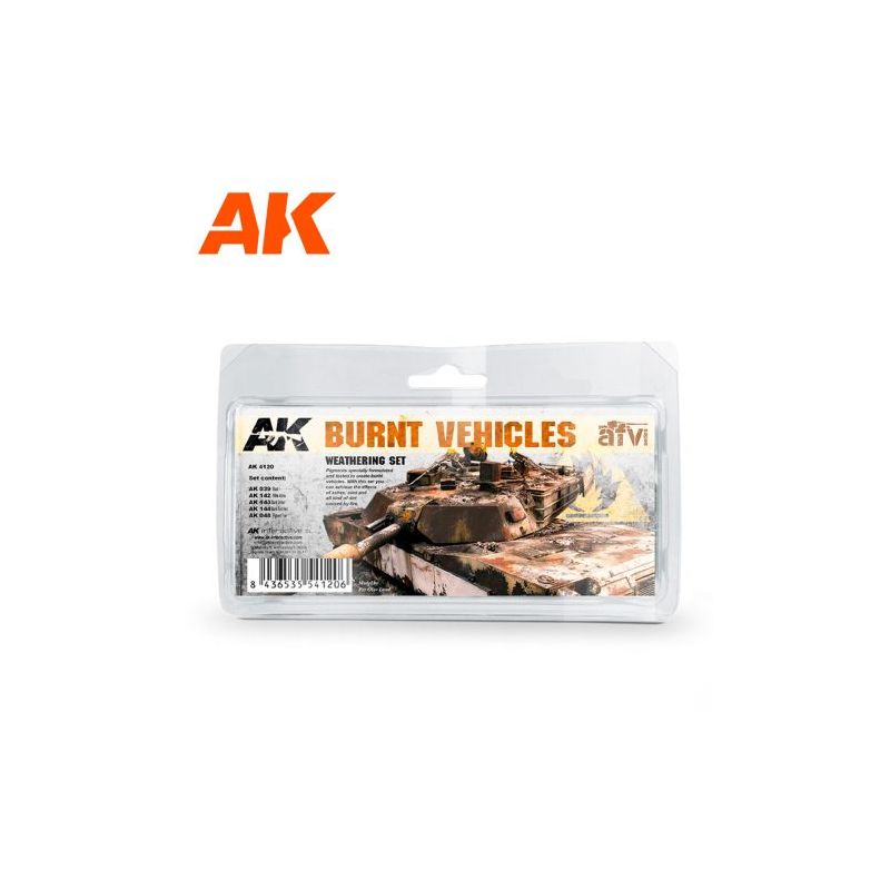 BURNT VEHICLES SET