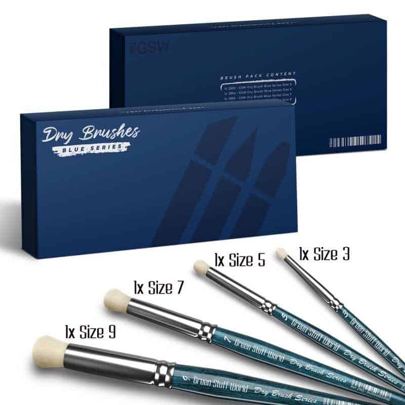 Set Pinceaux pour Pinceau Sec - BLUE SERIES Set Pinceaux pour Pinceau Sec - BLUE SERIES