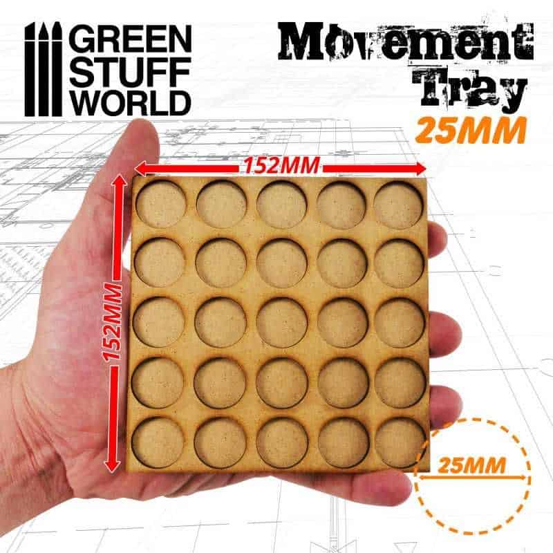 Plateaux de Mouvement MDF 25mm 5x5Hordes en Ligne Plateaux de Mouvement MDF 25mm 5x5Hordes en Ligne
