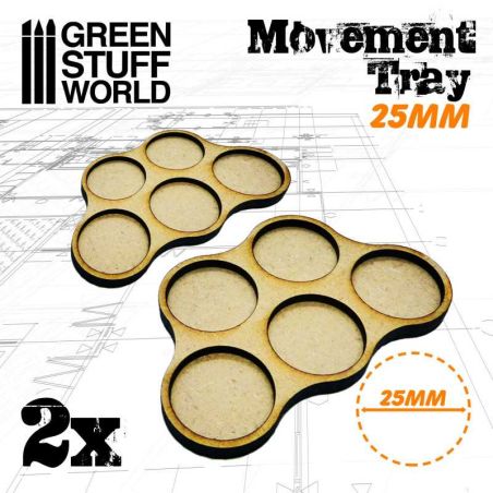 Plateaux de Mouvement MDF 25mm x5Horde