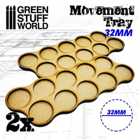 Plateaux de Mouvement MDF 32mm x10 - Skirmish