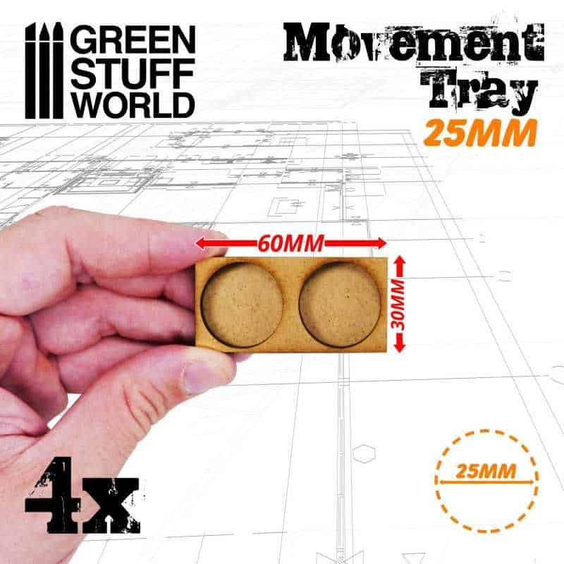 Plateaux de Mouvement MDF 25mm 2x1Hordes en Ligne Plateaux de Mouvement MDF 25mm 2x1Hordes en Ligne