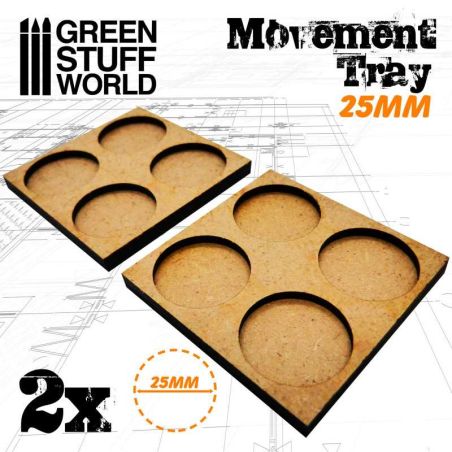 Plateaux de Mouvement MDF 25mm 2x2 Hordes en Ligne
