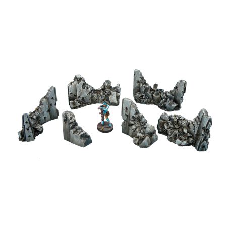 Concrete Wall "Destroyed" Set (6)