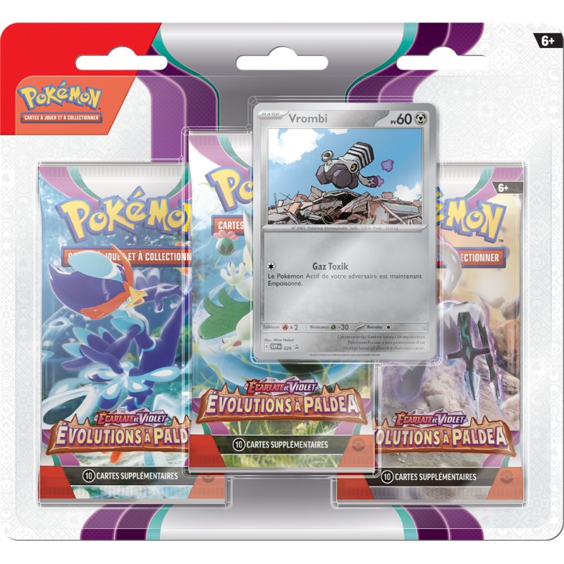 Pokémon EV02 : Pack 3 boosters À paraître 5 juin 2023 Pokémon EV02 : Pack 3 boosters À paraître 5 juin 2023