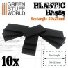 Socles rectangulaires 25x50mm en plastique