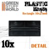 Socles rectangulaires 25x50mm en plastique