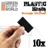 Socles rectangulaires 25x50mm en plastique