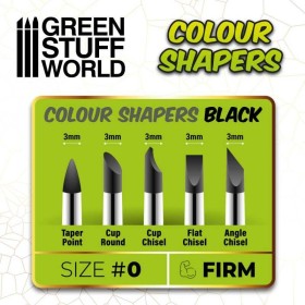 Pinceau Silicone - Colour Shapers TAILLE 0- NOIR FERME