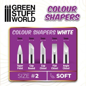 Pinceau Silicone - Colour Shapers TAILLE 2 - BLANC SOUPLE