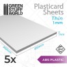 Plaque de Plasticard - 1 mm - COMBOx5 feuilles