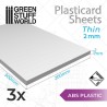 Plaque de Plasticard - 2 mm - COMBOx3 feuilles