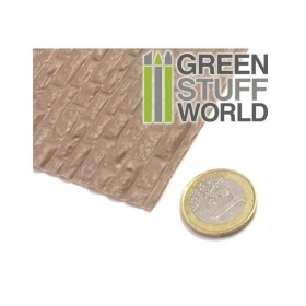 Plaque de Plasticard texturé MUR EN BRIQUES RUGUEUSES