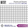 Plaque de Plasticard texturé CARRÉS MOYENNE