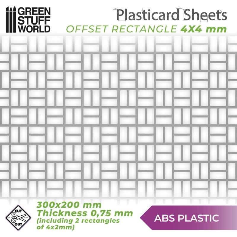 Plaque de Plasticard texturé PAVE RECTANGULAIRE URBAINE Plaque de Plasticard texturé PAVE RECTANGULAIRE URBAINE