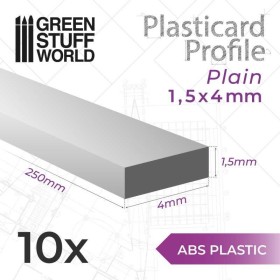 Plasticard PROFILÉ PLAT 4mm