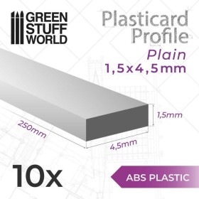 Plasticard PROFILÉ PLAT 4.5mm