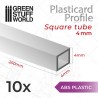 Plasticard PROFILÉ TUBE CARRÉE 4mm