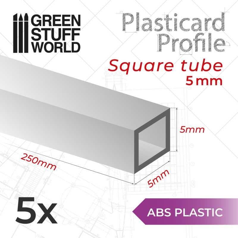 Plasticard PROFILÉ TUBE CARRÉE 5mm