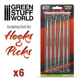 6x outils de sculpture COURBES