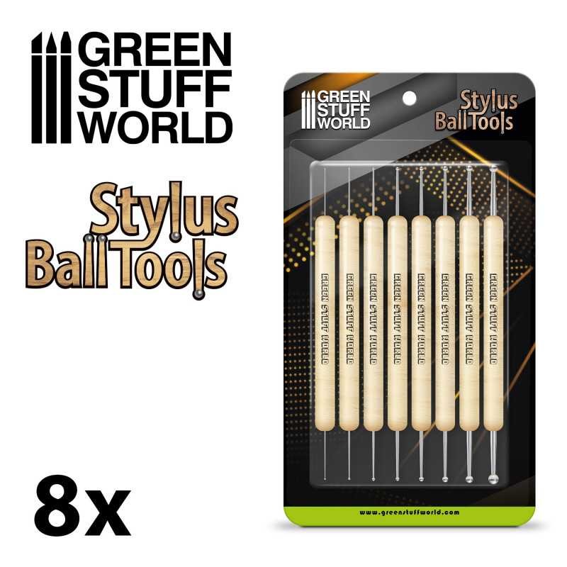 8x Outils STYLOS Stylus avec Boules 8x Outils STYLOS Stylus avec Boules
