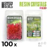 Cristaux de Résine ROUGE - Petits