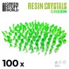 Cristaux de Résine VERTS - Petits