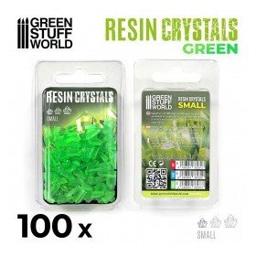 Cristaux de Résine VERTS - Petits