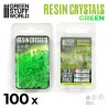 Cristaux de Résine VERTS - Petits