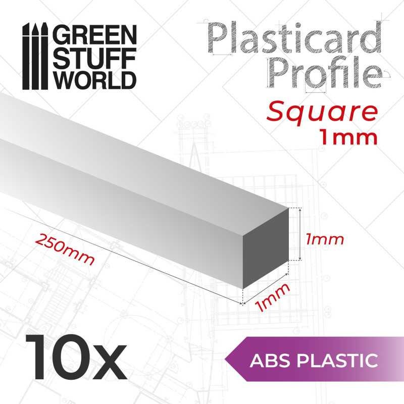 Plasticard PROFILÉ TIGE CARRÉE plein 1mm Plasticard PROFILÉ TIGE CARRÉE plein 1mm