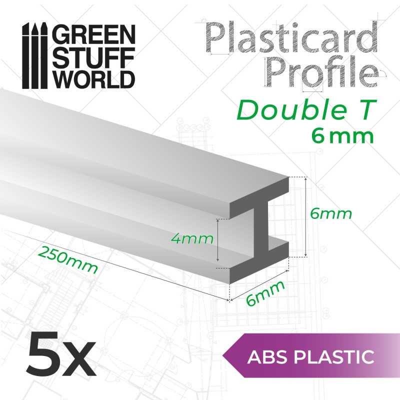 Plasticard PROFILÉ POUTRE en H 6mm