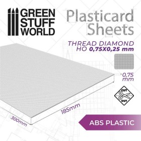 Plaque de Plasticard texturé DIAMANT HO 0.75mm