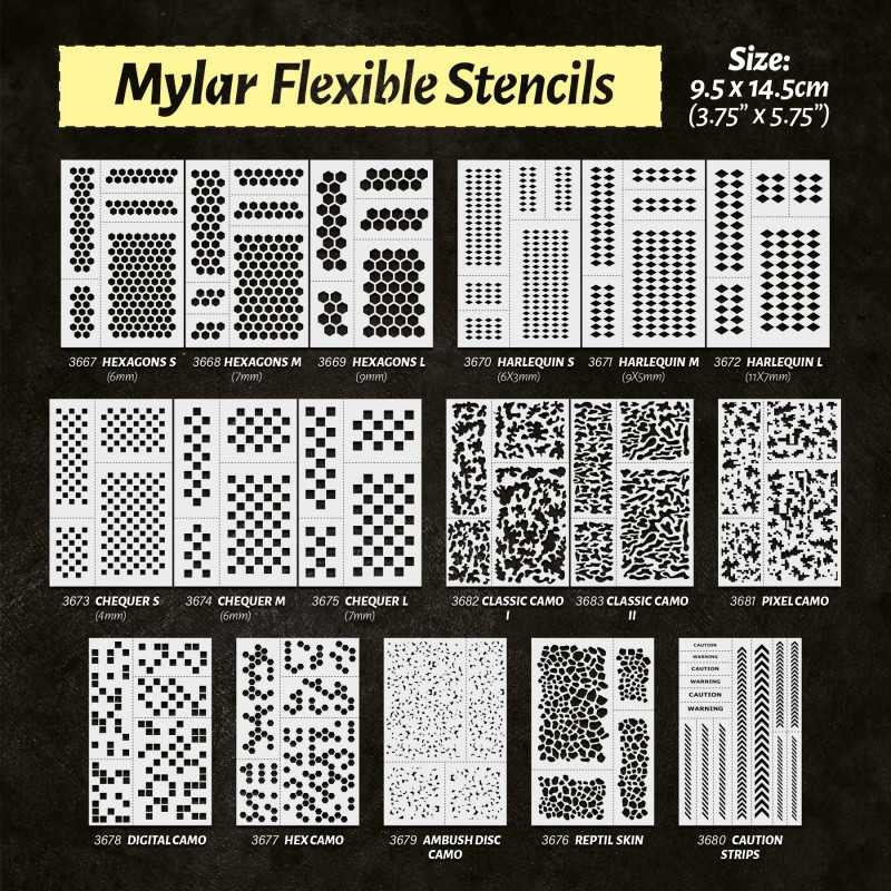 Pochoirs flexibles - ARLEQUIN S (6x3mm) Pochoirs flexibles - ARLEQUIN S (6x3mm)
