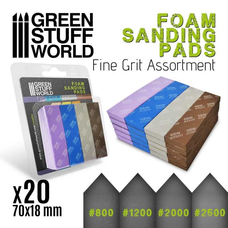 Eponge de Ponçage Flexible - Assortiment de FIN GRAIN x20 Eponge de Ponçage Flexible - Assortiment de FIN GRAIN x20