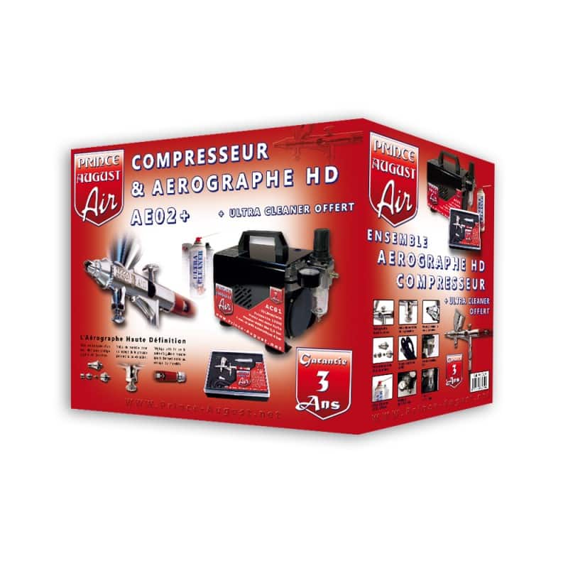 Ensemble Aérographe HD et Compresseur + Ultra Cleaner Ensemble Aérographe HD et Compresseur + Ultra Cleaner