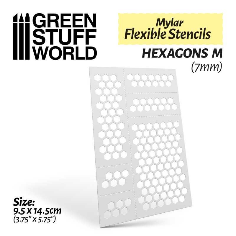 Pochoirs flexibles - HEXAGONS M (7mm)