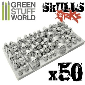 50x Crânes ORCS en résine