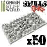 50x Crânes ORCS en résine