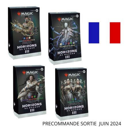 LOT DES 4 DECKS COMMANDER MODERN HORIZON3 - FRANCAIS