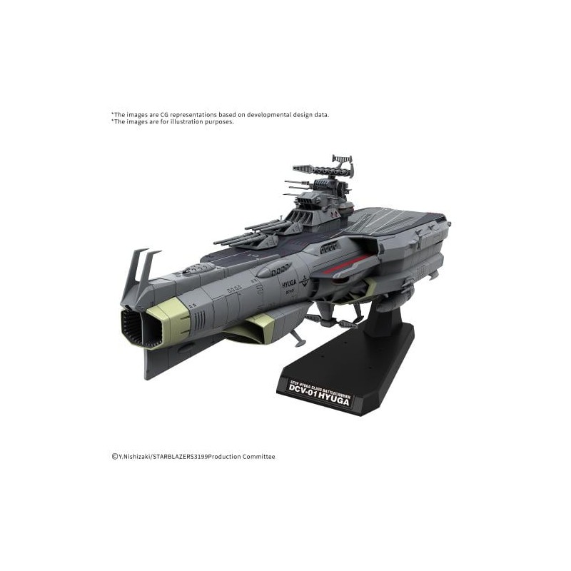 YAMATO - 1/1000 EFCF Hyuga Class Battlecarrier DCV-01 Hyuga -Model Kit YAMATO - 1/1000 EFCF Hyuga Class Battlecarrier DCV-01 Hyuga -Model Kit